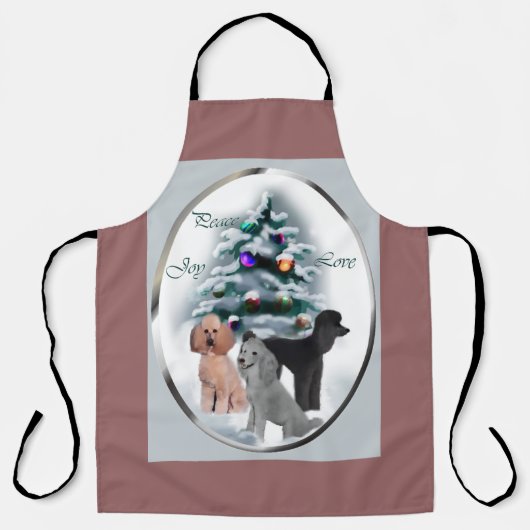 Poodle Christmas Schürze (Vorderseite)