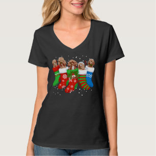 Poodle Christmas Sweater Poodle Dog Niedlich Socke T-Shirt