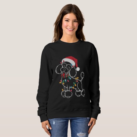 Poodle Christmas Sweatshirt (Vorne ganz)