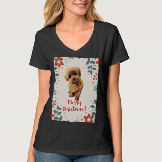 Poodle Christmas T-Shirt (Vorderseite)