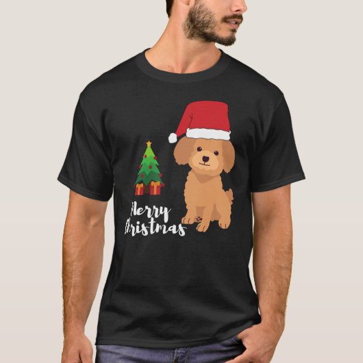 Poodle Christmas T-Shirt (Vorderseite)