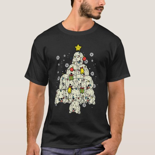 Poodle Christmas Tree Cute Xmas Dog Men Women Kid T-Shirt (Vorderseite)