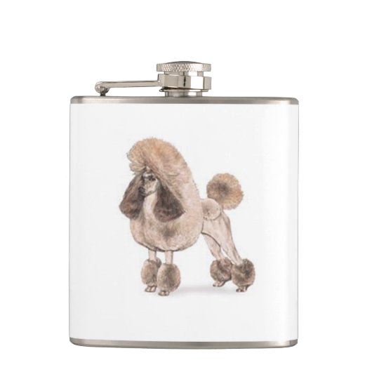 Poodle — Coat anzeigen Flachmann (Vorderseite)