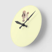 Poodle — Coat anzeigen Runde Wanduhr (Winkel)