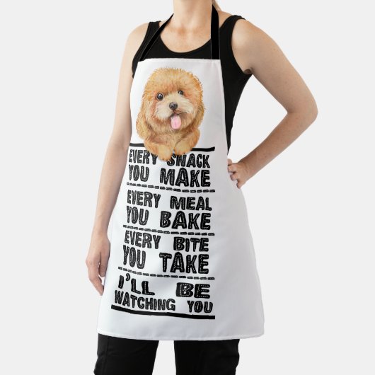 Poodle Cockerpod jeden Snack, den Sie machen Schür Schürze (InSitu)