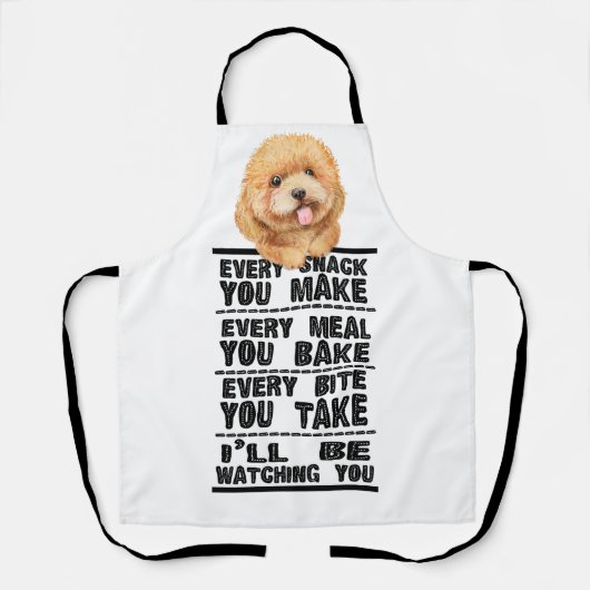 Poodle Cockerpod jeden Snack, den Sie machen Schür Schürze (Vorderseite)