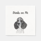 Poodle Cocktail Napkins Serviette (Vorderseite)