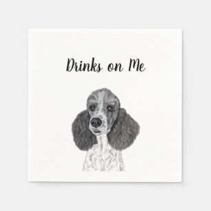 Poodle Cocktail Napkins Serviette