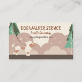 Poodle Collar Dog Walker Service Visitenkarte (Vorderseite)