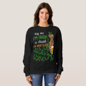 Poodle Crossbreed Küss mir, ich bin irisch oder Be Sweatshirt (Vorne ganz)