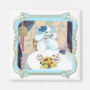 Poodle Cupcake Tee Party Magnet