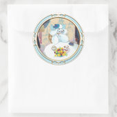 Poodle Cupcake Tee Party Runder Aufkleber (Tasche)