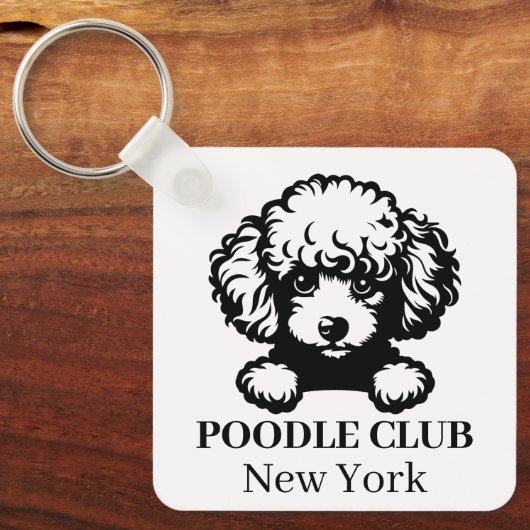 Poodle Custom Club Theme Schlüsselanhänger (Vorderseite)