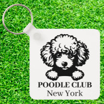 Poodle Custom Club Theme Schlüsselanhänger