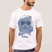 Poodle Dad Men's T‑Shirt Custom Name Gift T-Shirt (Vorderseite)