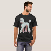 Poodle Design Single White T-Shirt (Vorne ganz)