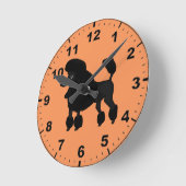 Poodle-Design-Wanduhren Runde Wanduhr (Winkel)