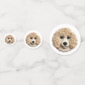Poodle Dog 3D Inspiriert Konfetti (Vorderseiten)