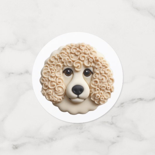 Poodle Dog 3D Inspiriert Konfetti (Klein Vorderseite)