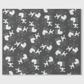 Poodle Dog Baby Dusche Welpe Gray Geschlecht Neutr Geschenkpapier (Flach)