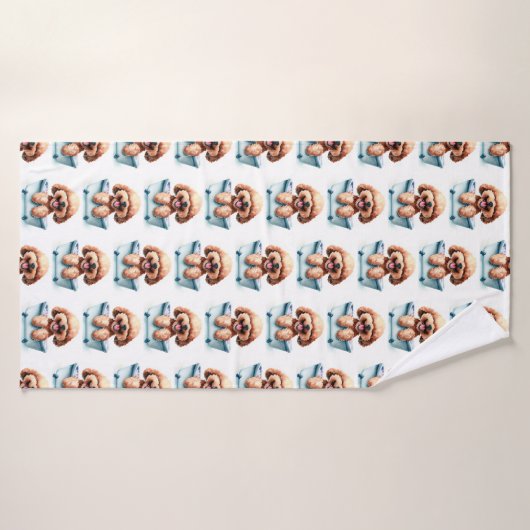 Poodle Dog Badehandtuch (Badehandtuch)