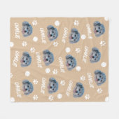 Poodle Dog, Camel Custom Foto and Name, Pet Fleecedecke (Vorderseite (Horizontal))