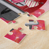 Poodle Dog Car mit Herzvalentiner Puzzle (Seite)
