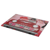Poodle Dog Car mit Herzvalentiner Schneidebrett (Ecke)