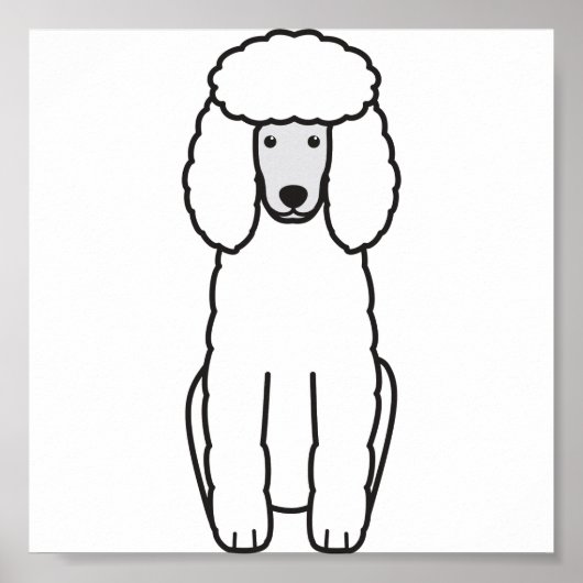 Poodle Dog Cartoon Poster (Vorne)