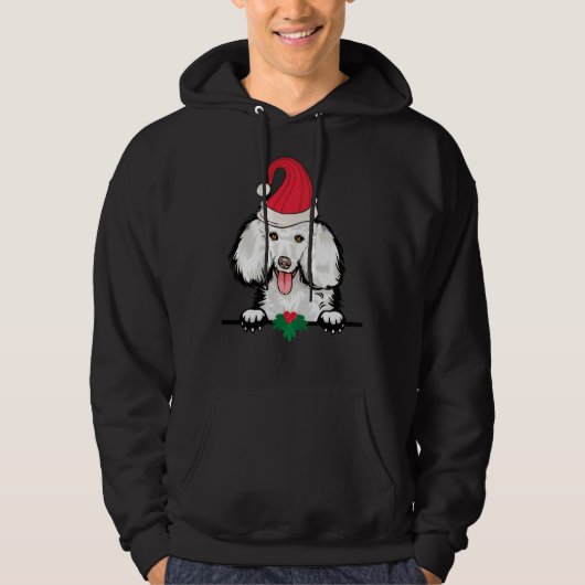 Poodle Dog Christmas Hoodie (Vorderseite)