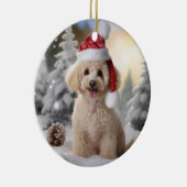 Poodle Dog Christmas Keepake Keramik Ornament (Rechts)