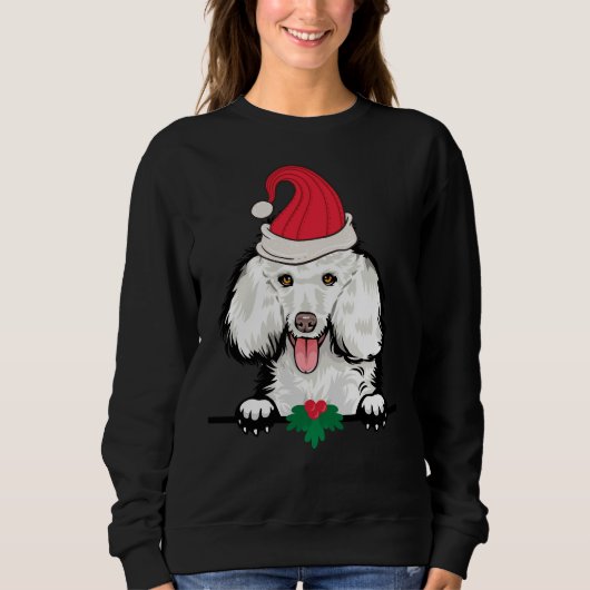 Poodle Dog Christmas Sweatshirt (Vorderseite)