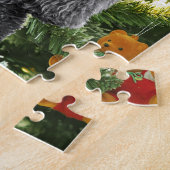 Poodle Dog Christmas Tree Snowman Red Weihnachtsma Puzzle (Seite)