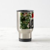 Poodle Dog Christmas Tree Snowman Red Weihnachtsma Reisebecher (Mittel)