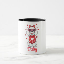 Poodle dog coffee mug Valentine's Day 2026 Tasse