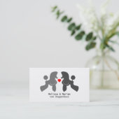 Poodle Dog Couple Visitenkarte (Stehend Vorderseite)