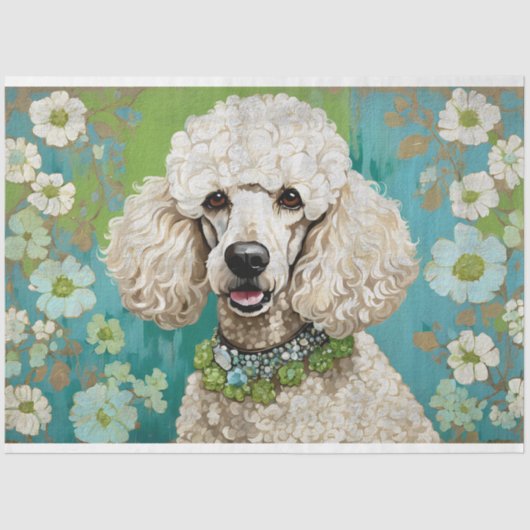Poodle Dog Dekoupage Tissue Paper Seidenpapier (Vorderseite)