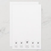 Poodle Dog Design Briefpapier (Vorne/Hinten)