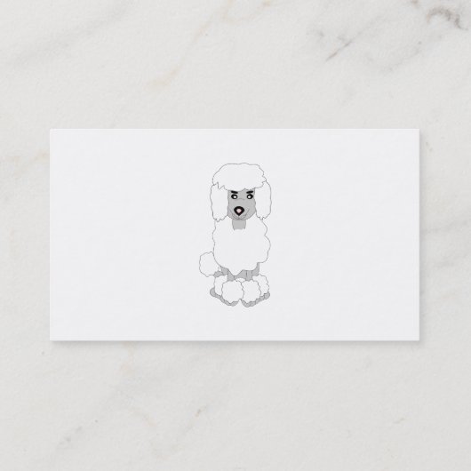 Poodle Dog Design Dog Groomor Visitenkarte (Rückseite)