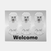 Poodle Dog Design Fußmatte (Vorderseite)