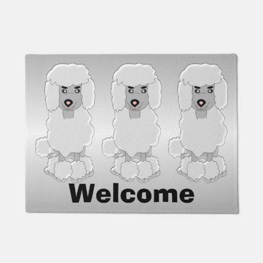 Poodle Dog Design Fußmatte (Vorderseite)