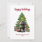 Poodle Dog Familie Weihnachten (Vorderseite)