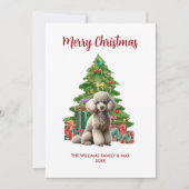 Poodle Dog Familie Weihnachten (Vorderseite)