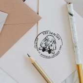 Poodle Dog Family Rücksendeadresse Gummistempel