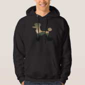 Poodle Dog Forest Mountain Sunset Hoodie (Vorderseite)