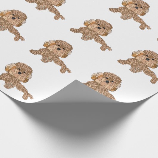 Poodle Dog Geschenkpapier (Ecke)