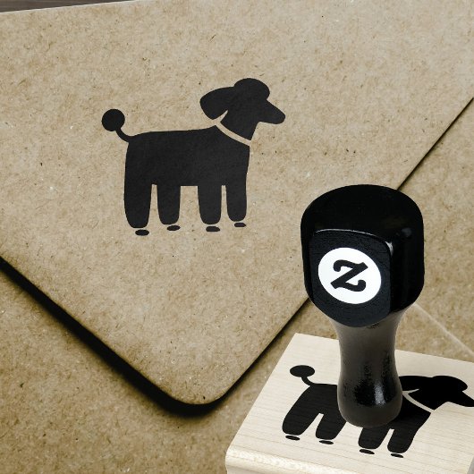 Poodle Dog Graphic | Niedliche Kanine Gummistempel