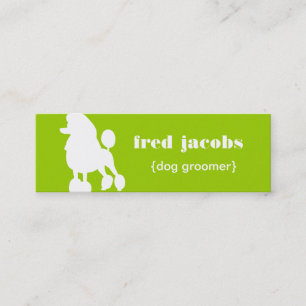 Poodle Dog Groomer Business Card Mini Visitenkarte