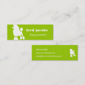 Poodle Dog Groomer Business Card Mini Visitenkarte (Vorne/Hinten)
