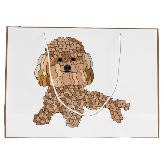 Poodle Dog  Große Geschenktüte (Rückseite)